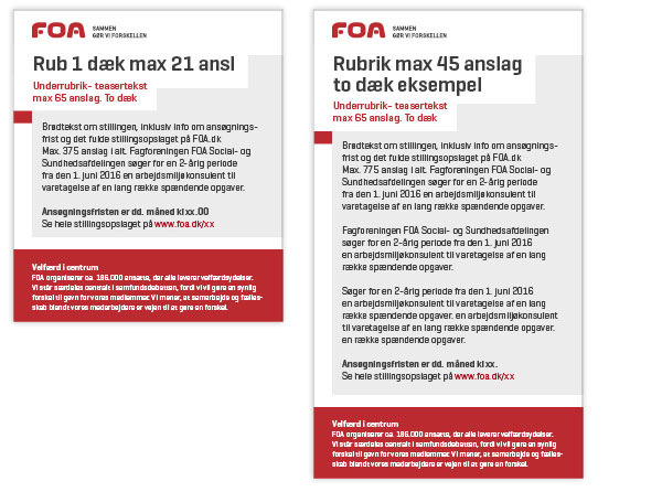 Eksempler på jobannoncer